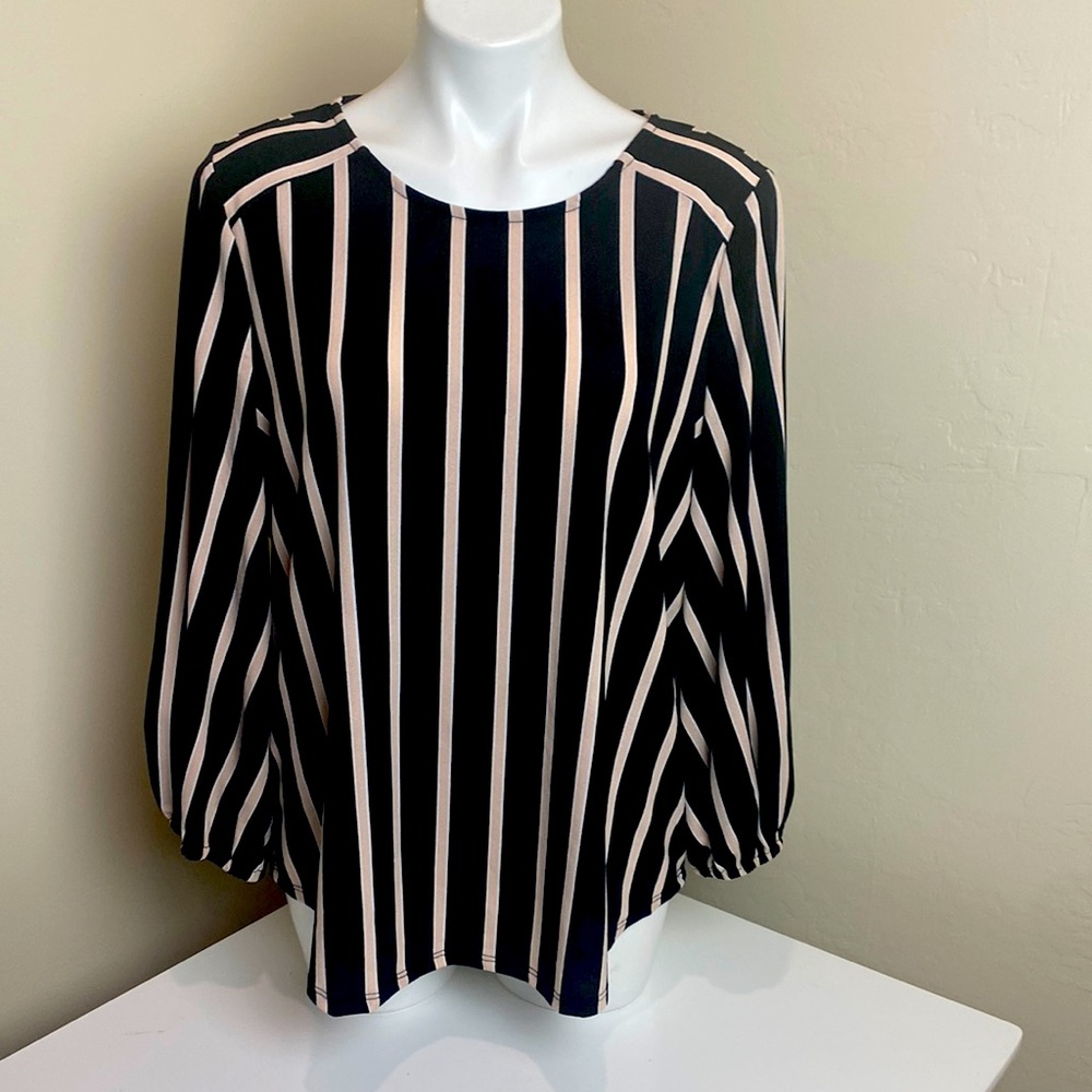 Adrianna Papell Stripe Blouse